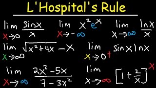 Lhospitals Rule Indeterminate Forms Limits at Infinity Ln Trig amp Exponential Functions Calculus [upl. by Clay]