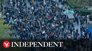 Watch again Aerials of huge proPalestine march in London on Remembrance Day [upl. by Georgy215]