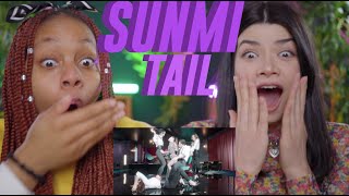 선미SUNMI 꼬리TAIL MUSIC VIDEO reaction [upl. by Walling597]