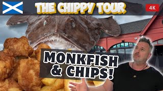 Chippy Review 76 The Fishmarket Newhaven Monkfish amp Chips 😮 [upl. by Teilo284]