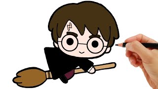 HOW TO DRAW HARRY POTTER EASY [upl. by Arek]