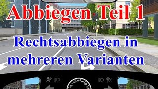 Abbiegen Teil1  Rechtsabbiegen Ampel VorfahrtstrZone 30 Fahrstunde  Prüfungsfahrt [upl. by Rhodes]