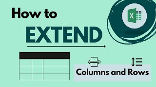 How to extend columns and rows in Excel 🤔 [upl. by Fox]