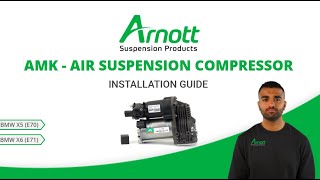 Arnott AMK Air Suspension Compressor Installation Video for BMW X5 E70 and BMW X6 E71 [upl. by Croix]