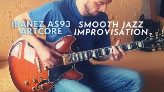 Ibanez AS93 Artcore SemiHollowbody amp TC Ditto Looper X2 Test  Smooth JazzBlues Improvisation [upl. by Zach]