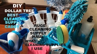 DIY DOLLAR TREE BEST CLEANING CADDY AND ALL THE CLEANING PRODUCT I USE [upl. by Salokcin630]