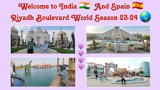 1️⃣WELCOME TO INDIA 🇳🇪 AND SPAIN 🇪🇸  FULL TOUR  DETAILS  RIYADH BOULEVARD WORLD  TRAVEL TOUR [upl. by Godderd]