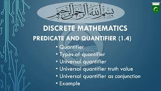 Quantifier in discrete math Universal quantifier and its truth value14 اردو  हिंदी [upl. by Son]