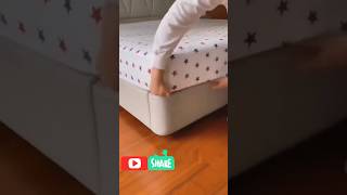 Bedsheets corner folding hack❤️ shorts viralshort badsheet hacks [upl. by Waddell471]