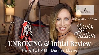 Louis Vuitton Unboxing amp Initial Review  Neverfull MM Damier Ebene  Why I Wasnt Going to Buy It [upl. by Moria]