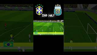 Brazil vs Argentina  2ND HALF  FTS 24 shorts football fifa neymar messi [upl. by Libnah]