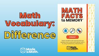 Math Vocabulary Difference [upl. by Ecinnahs950]