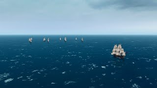 Naval Action PvE  Relaxing Solo Redoutable vs Half of The Whole Lot of Them [upl. by Einnij783]