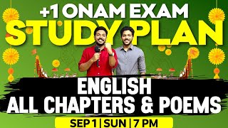 1 ONAM EXAM STUDY PLAN  PLUS ONE ENGLISH ALL CHAPTERS AND POEMS  EXAM WINNER  1 [upl. by Valentino112]