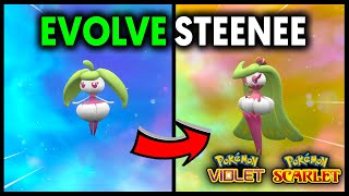 HOW TO EVOLVE STEENEE INTO TSAREENA ON POKEMON SCARLET AND VIOLET [upl. by Eilliw]