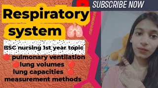 Pulmonary ventilation🫁🔴lung volumes 🔴lung capacity 🔴measurement methods lungs ventilation nursing [upl. by Terzas259]