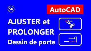 ✂️ AutoCAD  Commandes AJUSTER AJ amp PROLONGE PR  Murs amp Portes  Modification  Partie 10 [upl. by Vyse373]