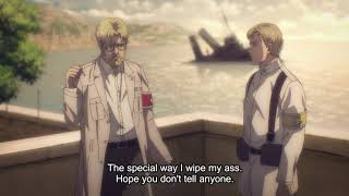 Zekes big secret on wiping his a  Attack On Titan Final Season  FUNNY SCENE [upl. by Bittencourt107]