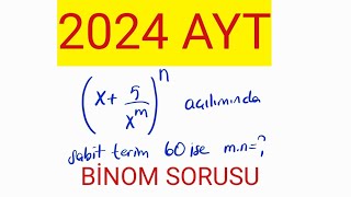 2024 Ayt matematik binom sorusu💥💥💥 [upl. by Gall104]