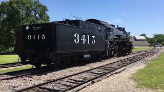 Atchison Topeka and Santa Fe 3415 Steam Locomotive 2017 [upl. by Enilekcaj]