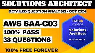 AWS Certified Solutions Architect Associate SAAC03 Exam Practice Questions  ANALYSIS OCT2024 [upl. by Crescentia482]