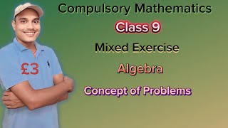 Mixed problems of AlgebraClass 9 [upl. by Aleacin]