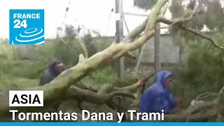 Tormentas Dana y Trami asolan a India y Filipinas • FRANCE 24 Español [upl. by Imoen727]