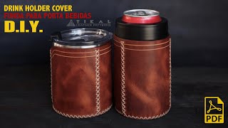 Leather cover for YETI Rambler 12oz Colster And Rambler 10oz Lowball Pattern available to purchase [upl. by Aindrea]