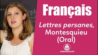 Lettres persanes Montesquieu  préparation à loral  Français  1re  Les Bons Profs [upl. by Monjo]