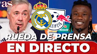 ANCELOTTI y CAMAVINGA EN DIRECTO  Rueda de prensa previa REAL MADRID  LEIPZIG  CHAMPIONS [upl. by Oregolac248]