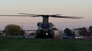 Chinook CH47F Taking off from Collins Aerospace [upl. by Revolc]