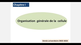 cytologie organisation générale de la cellule cellule eucaryote [upl. by Osman]