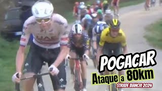 STRADE BIANCHI 2024🇮🇹🚀Tadej Pogacar ATACA a 80km y GANA💥Brutal VICTORIA [upl. by Ivor221]