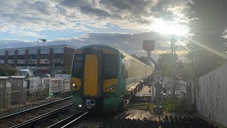 Class 377115 377434 and 377423 arrive into Polegate [upl. by Koenraad]