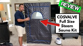 COSVALVE Full Size Steam Sauna Kit Portable Sauna for Home Spa REVIEW [upl. by Odlareg]