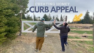 CURB APPEAL FRONT ENTRY MAKEOVER on a budget [upl. by Nyrtak]