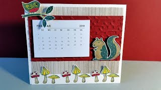 Anleitung MiniTischkalender mit Hedgehugs und We must Celebrate von StampinUp [upl. by Hainahpez]