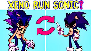 Xenophanes Sonic  You Cant Run Sonic  Xeno Run Sonic FNF Swap Characters Friday Night Funkin Swap [upl. by Nylidam]