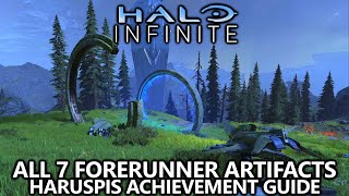 Halo Infinite  All 7 Forerunner Artifacts Location Guide  Haruspis Achievement [upl. by Nirej673]