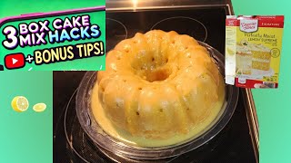 3 Box Cake Mix Hacks amp 4 Bonus Tips for Your Best Cake EVER [upl. by Auahsoj]