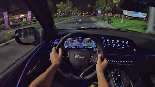 2023 Cadillac Escalade V POV Night Drive 3D AudioASMR [upl. by Eldrida]