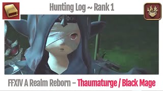 FFXIV Hunting Log Thaumaturge Rank 1  A Realm Reborn [upl. by Kalie680]