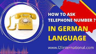 German A1 Level  Lesson16  How to Ask Telephone Number in German [upl. by Elliven10]