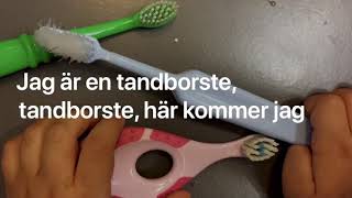 Tandborstvisan med text  Jag är en tandborste sång  Tandborste låten [upl. by Maryann]