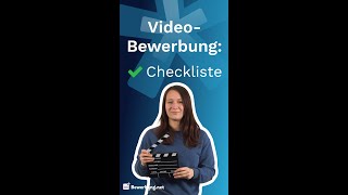 Bewerbungsvideo Checkliste shorts [upl. by Aryk]