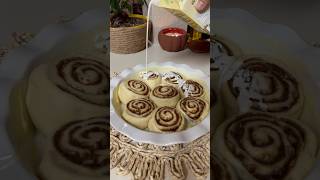 Warm Fluffy Pecan Cinnamon Rolls cinnamon baking christmas easyrecipe aesthetic viralshorts [upl. by Daitzman959]