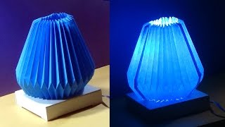 DIY Home Decor  Making A LampshadeLantern With Folding Color Papers [upl. by Neeoma632]