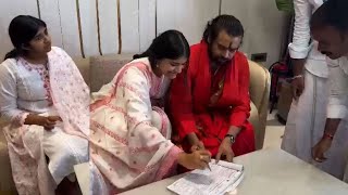 Deputy CM Pawan Kalyan With His Daughters  Tirumala  Signing On Declaration Form  Manastars [upl. by Tomasz144]