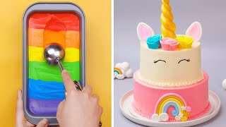 How to Make Unicorn Cake Decorating Ideas  Easy Colorful Cake Hacks Compilation  So Yummy Cake [upl. by Ame792]