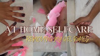 How To Remove Gel Nail Polish at Home  Self Care at home  lifewithgillian [upl. by Alleon]